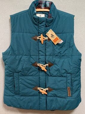 Legendary Whitetails Quilted Toggle Puffer Vest Teal Blue Gorpcore NWT Women  L